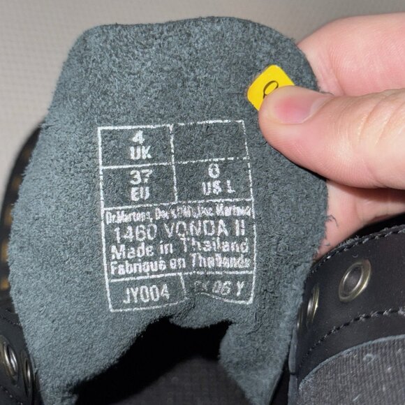 Dr. Martens 1460 Vonda II Floral Embroidered Black Leather Combat Boots Women 6 - Picture 8 of 8